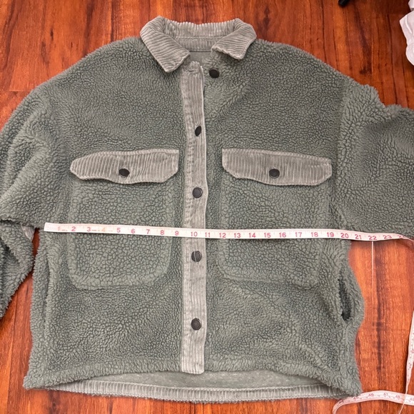 Zara Deep Pile Button Up Jacket Shirt Size Small - Picture 5 of 7